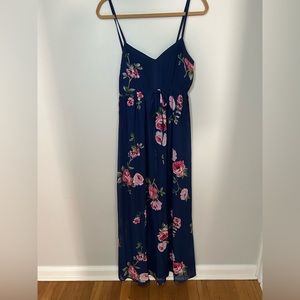 Blue Flower Maxi Dress